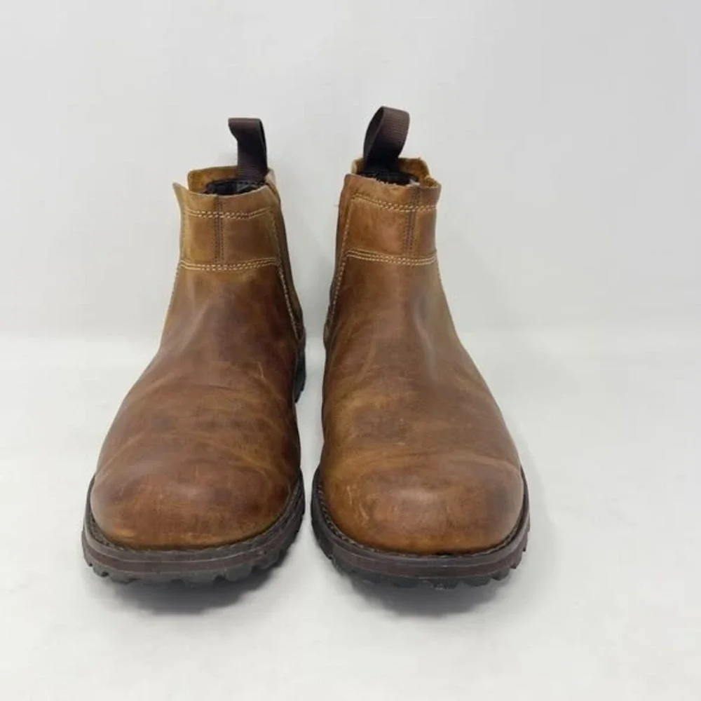 Timberland Mens‎ EarthKeepers Originals Chelsea Boot Brown Leather Pull On 11.5